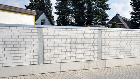 Freistehende Wände aus Kalksandstein